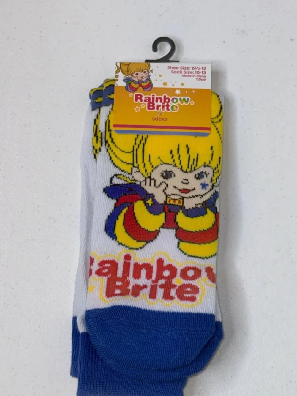 Rainbow Brite Crew Socks NWT Adult One Size